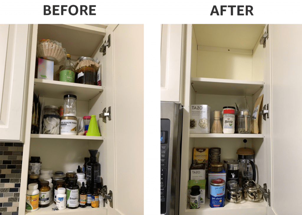 Before and After Cabinet Makeover